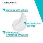 CeraVe Retinol Serum for Skin Renewal, Enriched with Ceramides and Niacinamide, Designed for Acne-Prone Skin, 30ml, Transparent